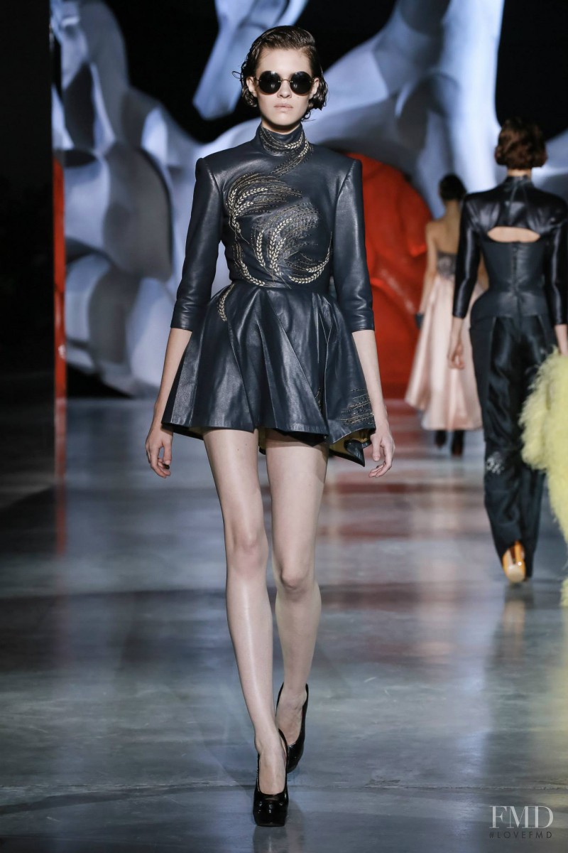 Dasha Sarakhanova featured in  the Ulyana Sergeenko fashion show for Autumn/Winter 2014