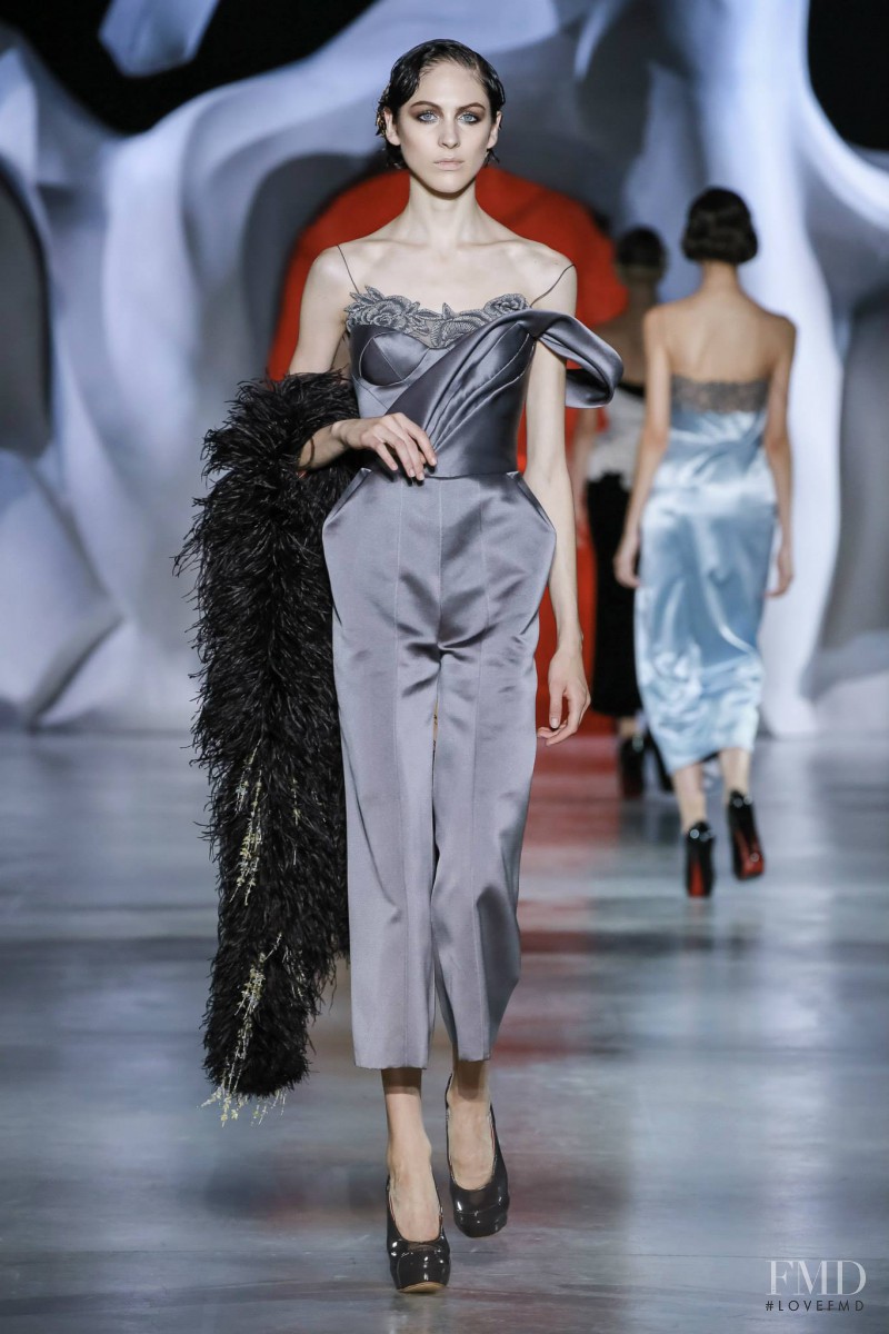 Lida Fox featured in  the Ulyana Sergeenko fashion show for Autumn/Winter 2014