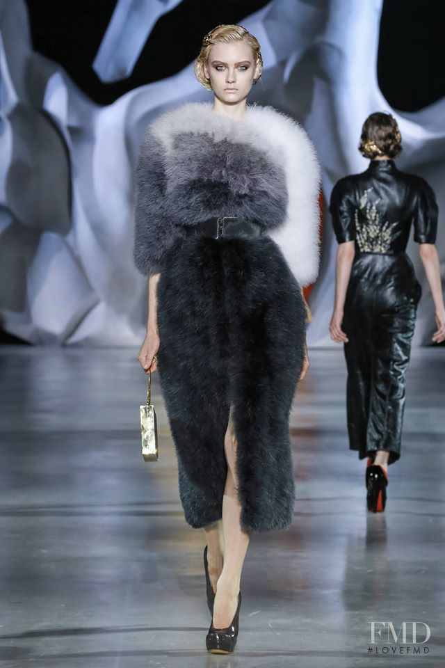 Nastya Kusakina featured in  the Ulyana Sergeenko fashion show for Autumn/Winter 2014