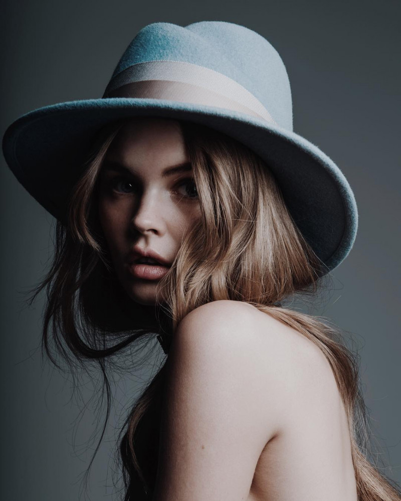 Anastasiya Scheglova featured in  the Constante Hats lookbook for Autumn/Winter 2016