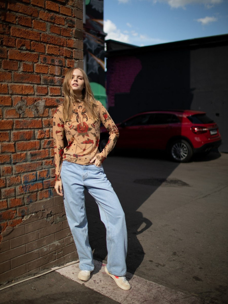 Anastasiya Scheglova featured in  the Brikoly lookbook for Spring/Summer 2022