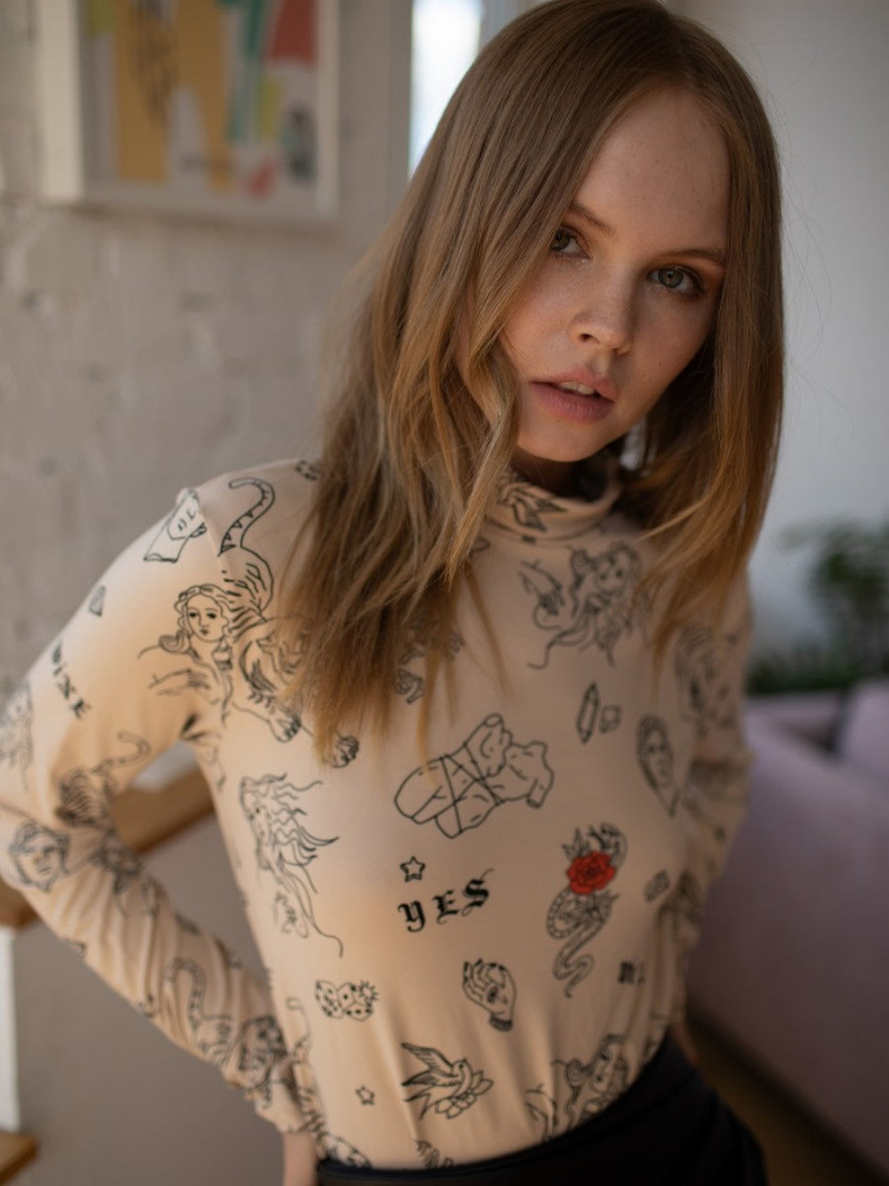 Anastasiya Scheglova featured in  the Brikoly lookbook for Spring/Summer 2022