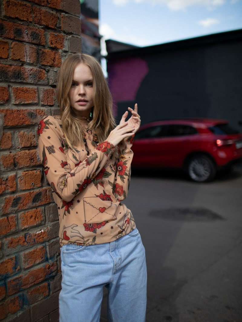 Anastasiya Scheglova featured in  the Brikoly lookbook for Spring/Summer 2022