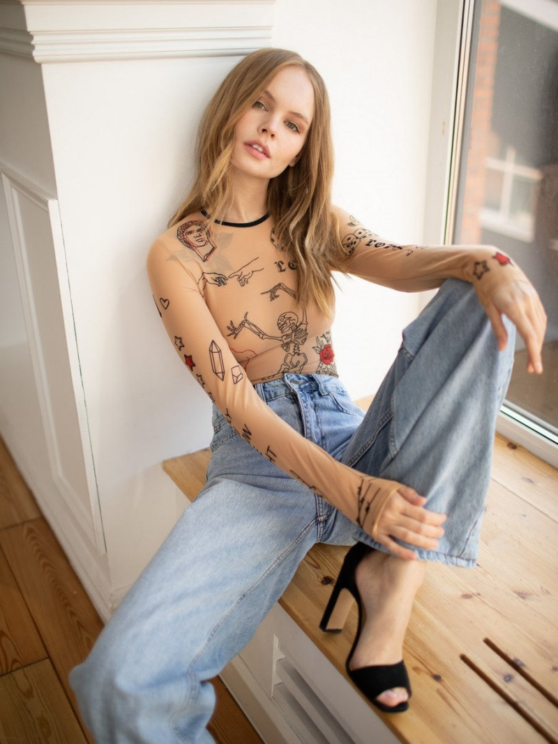 Anastasiya Scheglova featured in  the Brikoly lookbook for Spring/Summer 2022