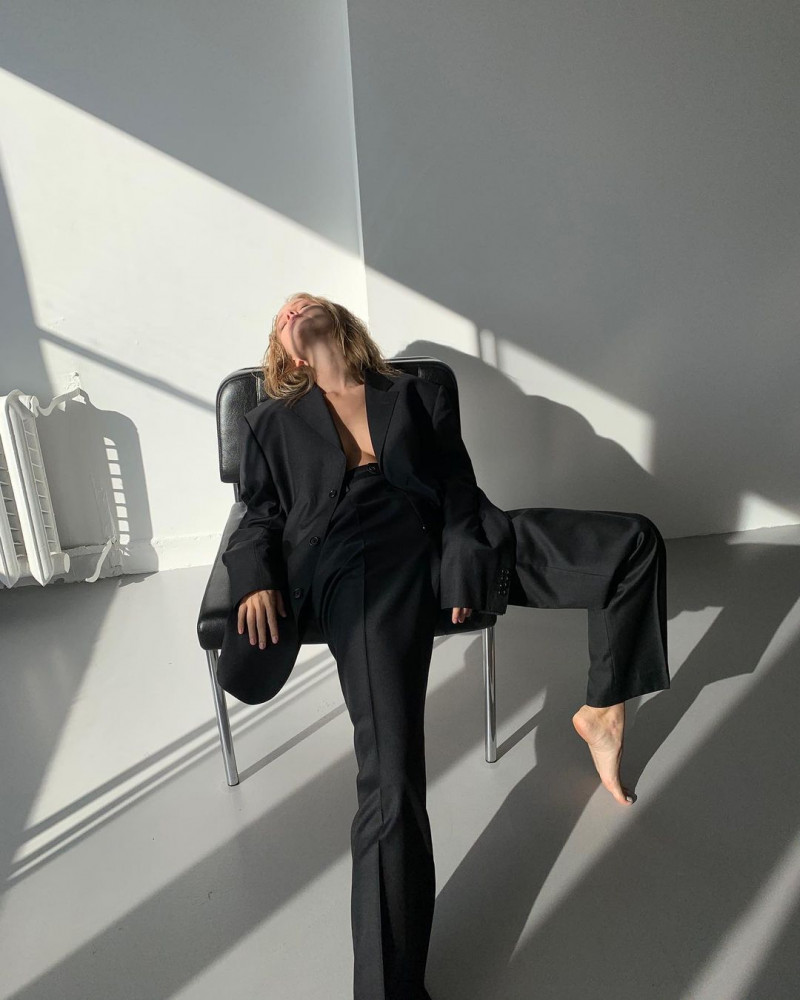 Anastasiya Scheglova featured in  the Pijmak lookbook for Autumn/Winter 2020