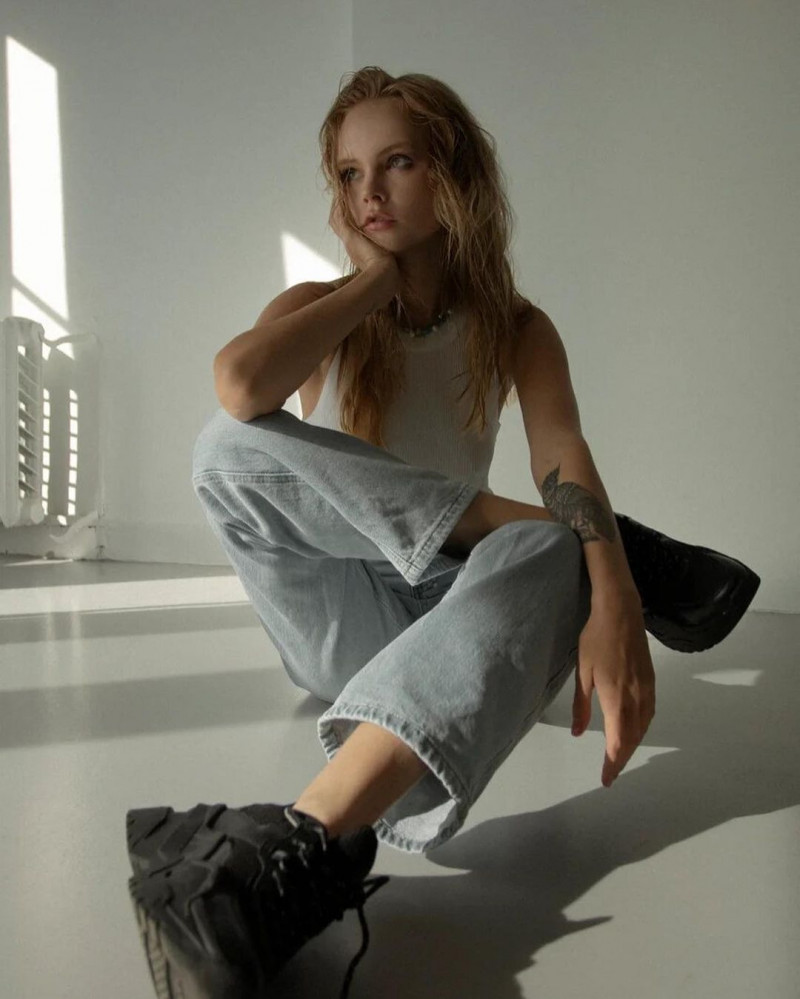 Anastasiya Scheglova featured in  the Pijmak lookbook for Autumn/Winter 2020