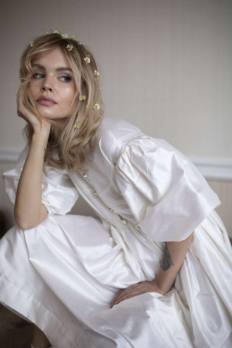 Anastasiya Scheglova featured in  the Vesssna Maria lookbook for Spring/Summer 2020