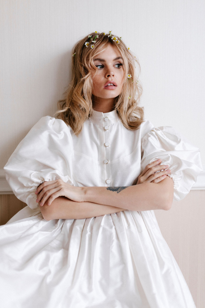 Anastasiya Scheglova featured in  the Vesssna Maria lookbook for Spring/Summer 2020