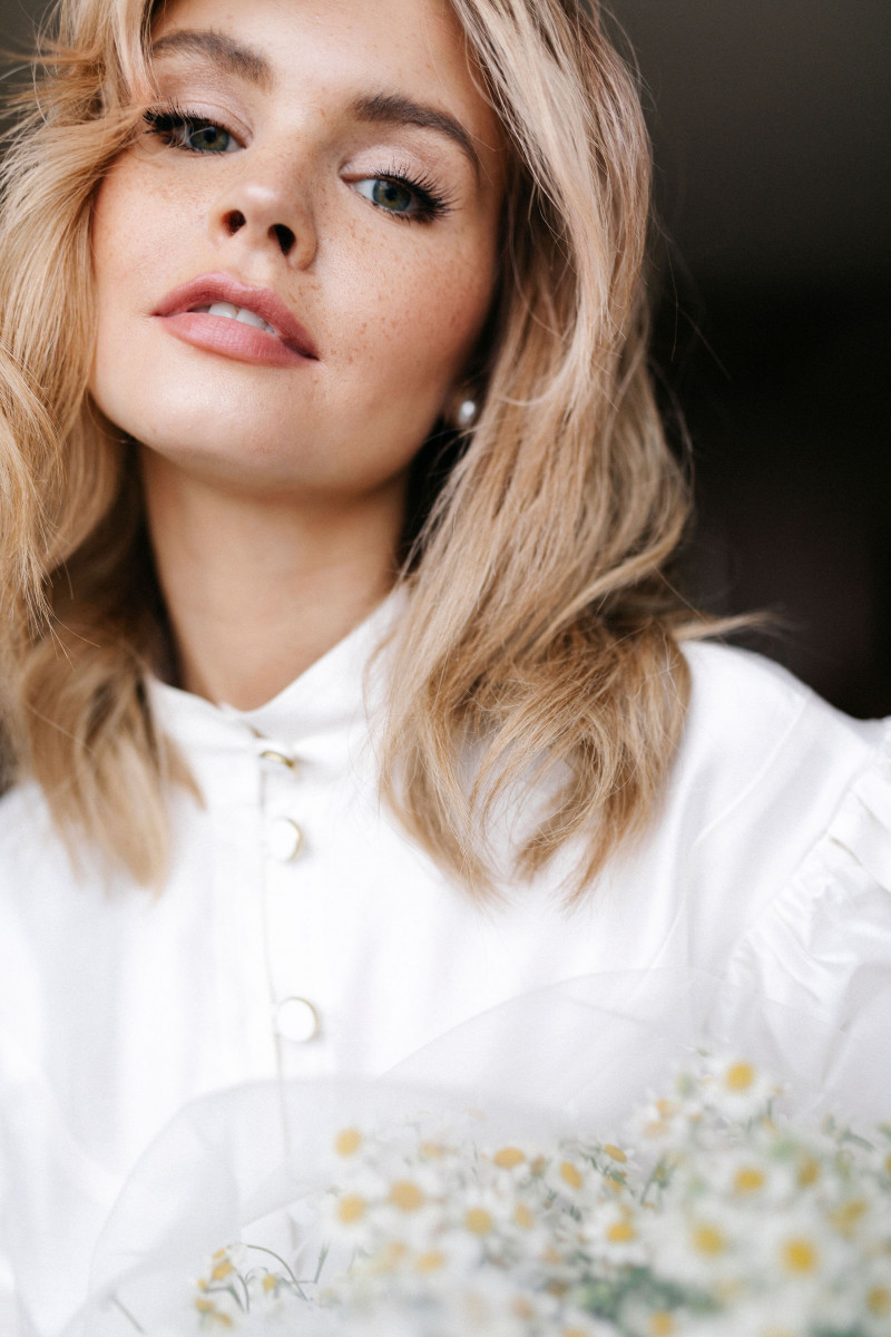 Anastasiya Scheglova featured in  the Vesssna Maria lookbook for Spring/Summer 2020