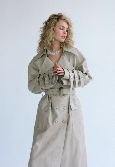 Anastasiya Scheglova featured in  the Edge Designs lookbook for Autumn/Winter 2019