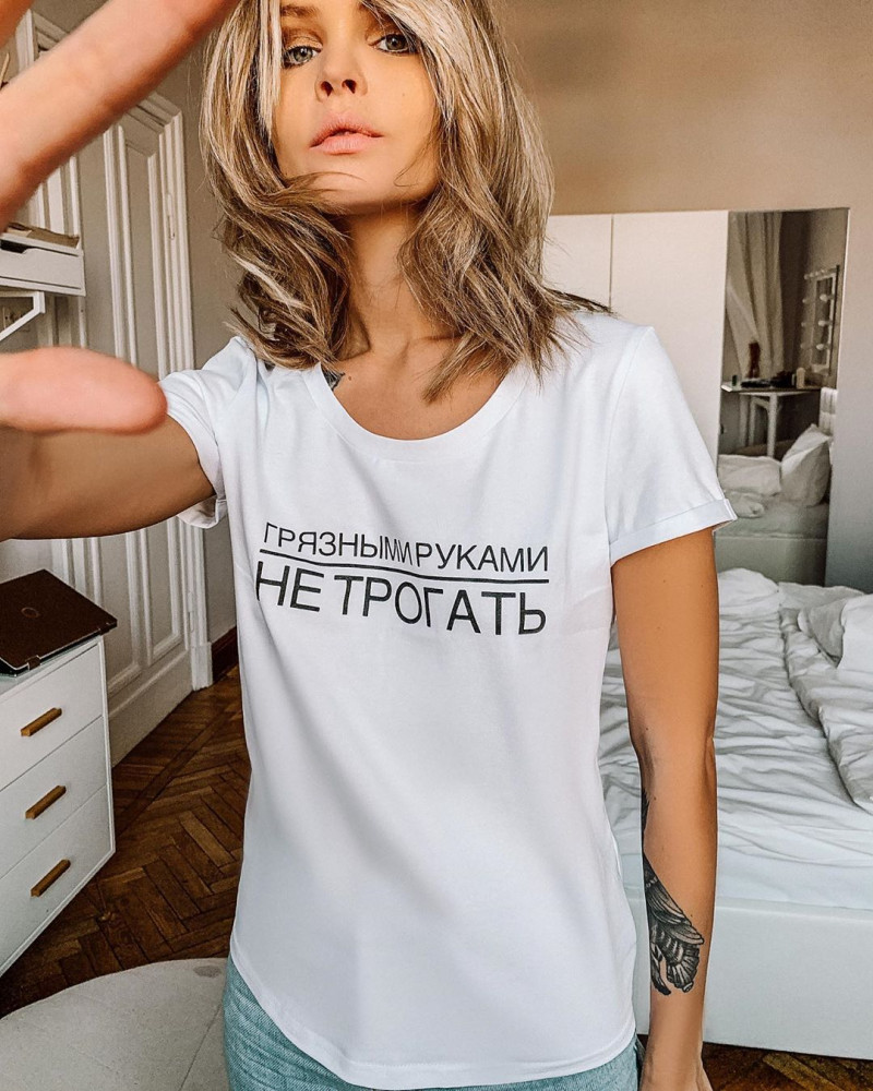 Anastasiya Scheglova featured in  the Lady\'s Showroom catalogue for Spring/Summer 2020