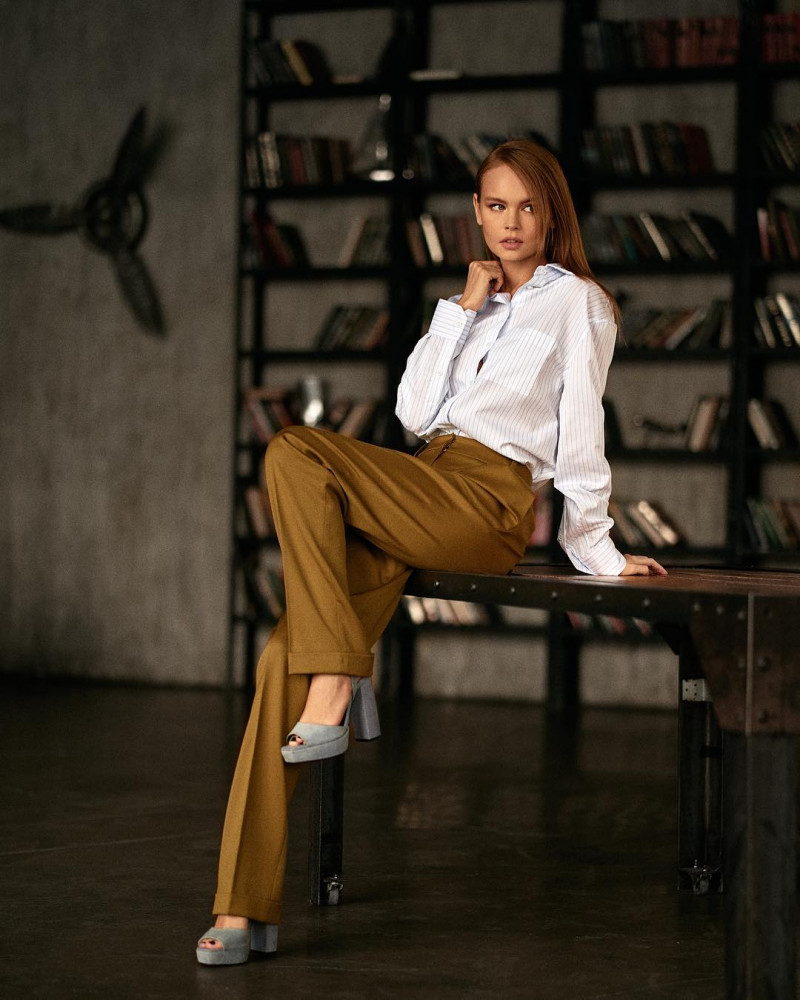 Anastasiya Scheglova featured in  the La Pina lookbook for Spring/Summer 2019