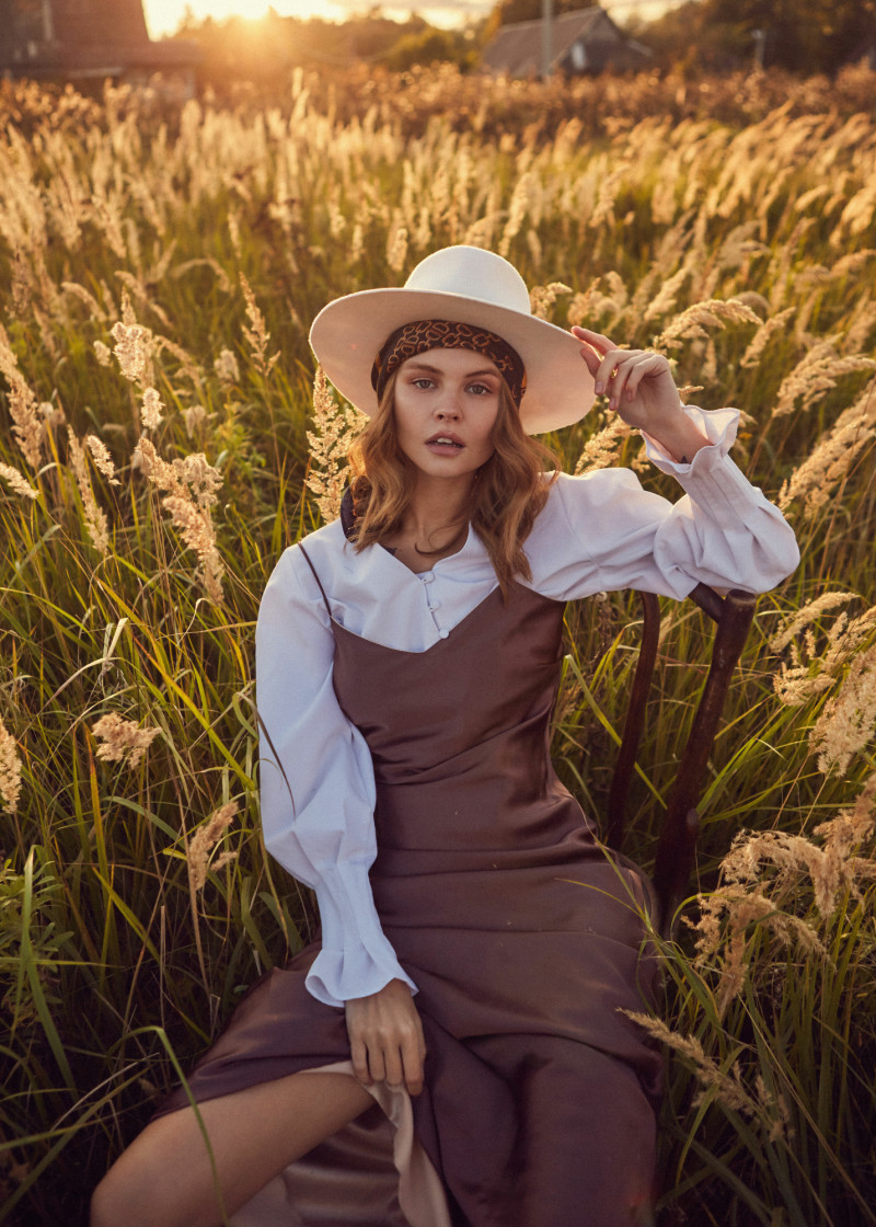 Anastasiya Scheglova featured in  the Satinbirds lookbook for Autumn/Winter 2019