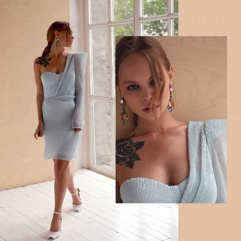 Anastasiya Scheglova featured in  the Mary Stepanyan lookbook for Autumn/Winter 2019