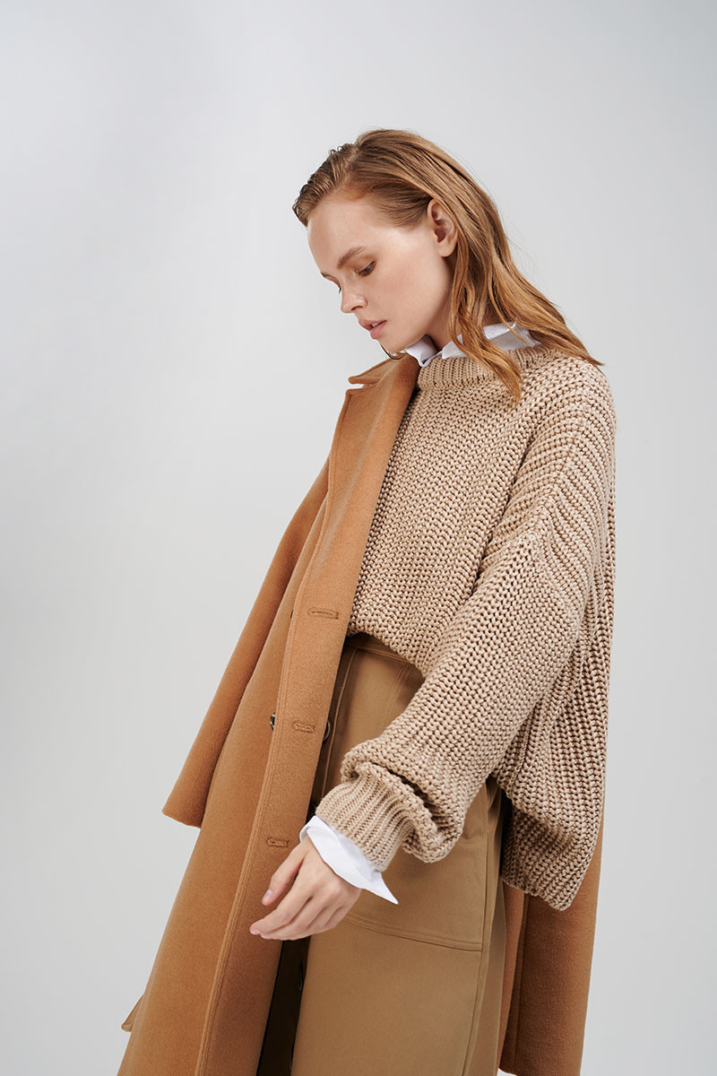 Anastasiya Scheglova featured in  the Marinari catalogue for Autumn/Winter 2019