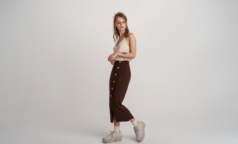 Anastasiya Scheglova featured in  the Befree catalogue for Spring/Summer 2019