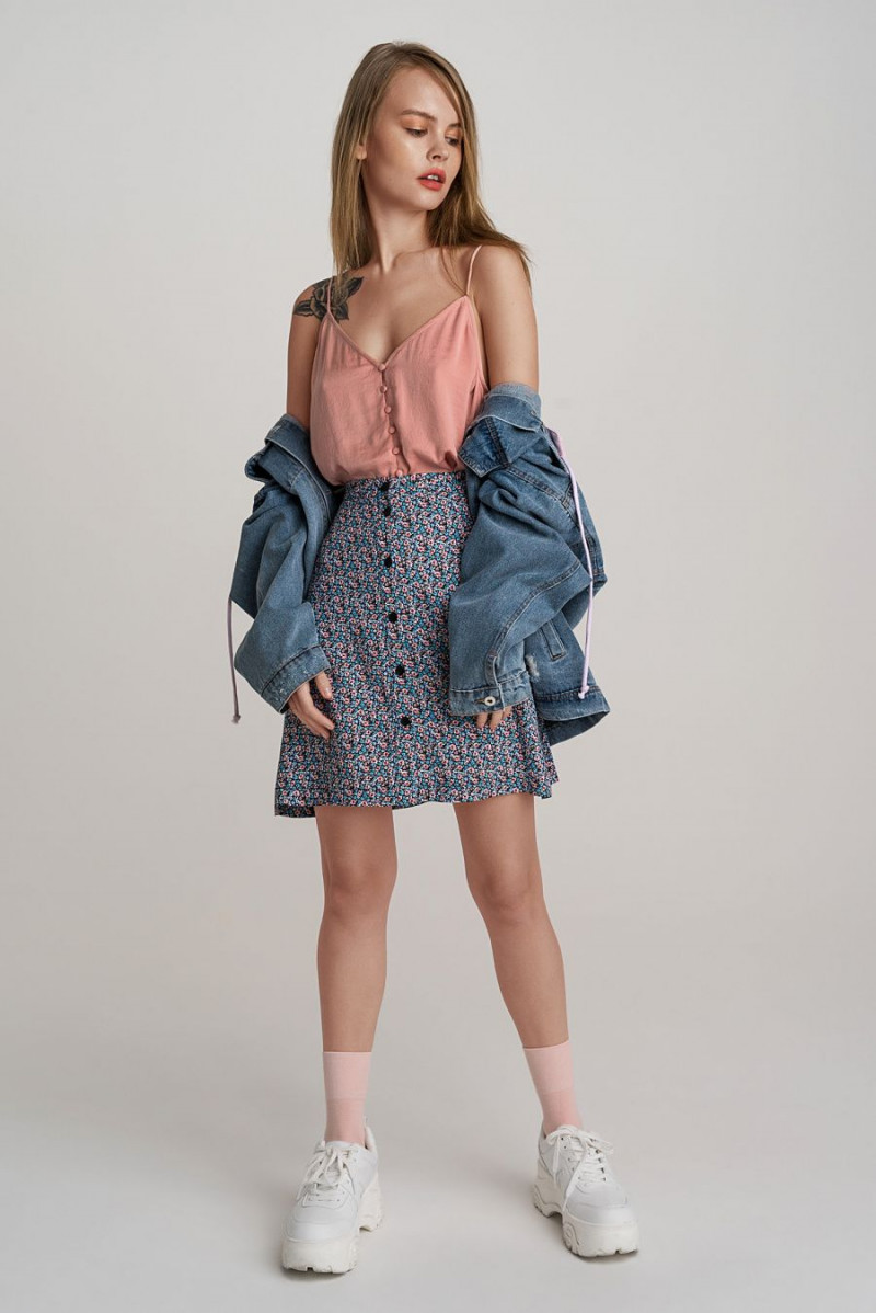 Anastasiya Scheglova featured in  the Befree catalogue for Spring/Summer 2019