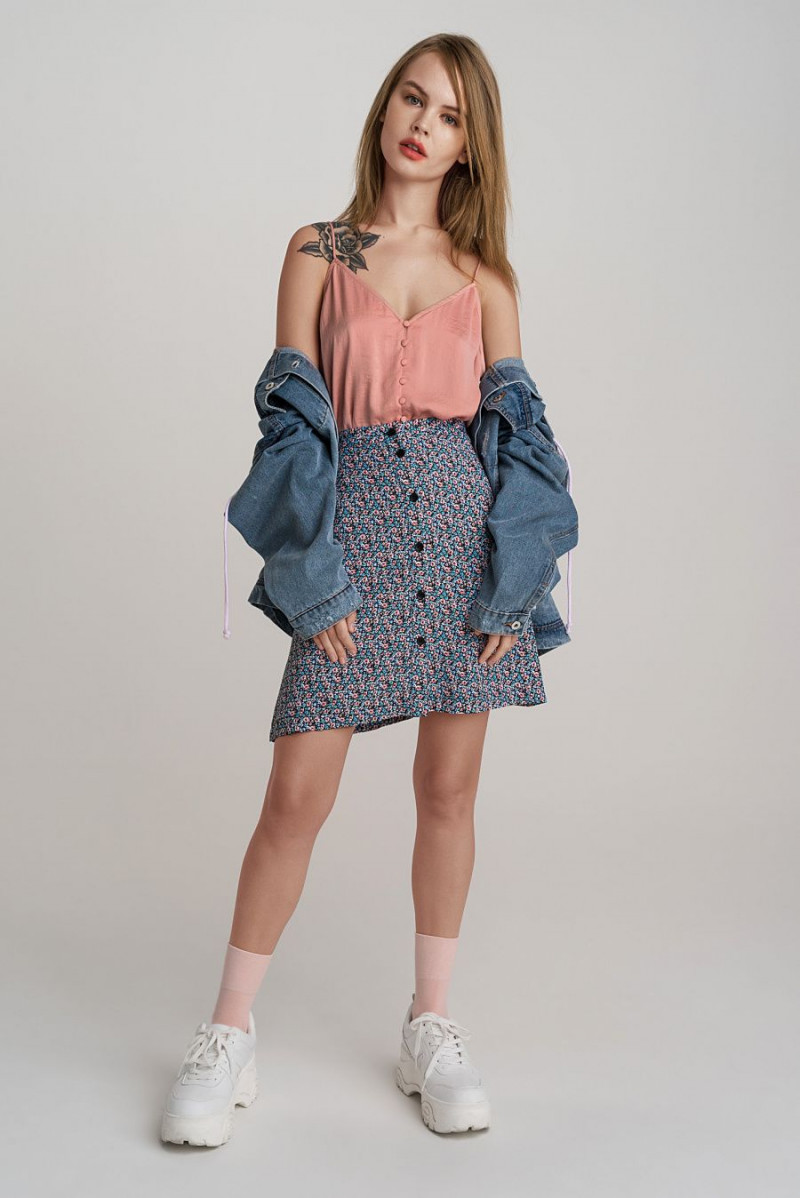 Anastasiya Scheglova featured in  the Befree catalogue for Spring/Summer 2019