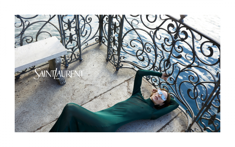 Freja Beha Erichsen featured in  the Saint Laurent advertisement for Summer 2023