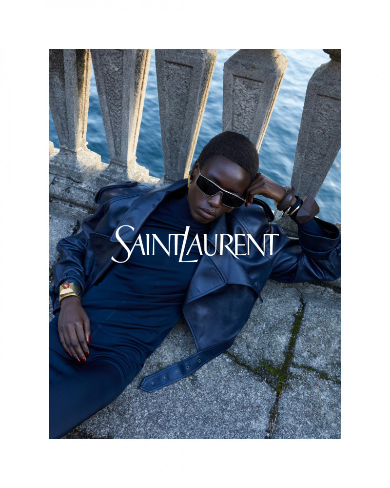 Awar Odhiang featured in  the Saint Laurent advertisement for Summer 2023
