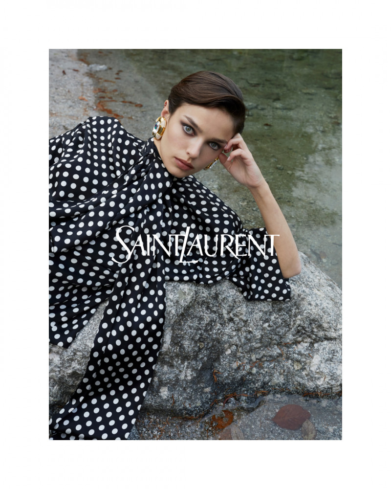 Marilou Hanriot featured in  the Saint Laurent advertisement for Summer 2023