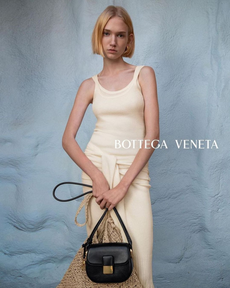 Tess Breeden featured in  the Bottega Veneta advertisement for Summer 2023