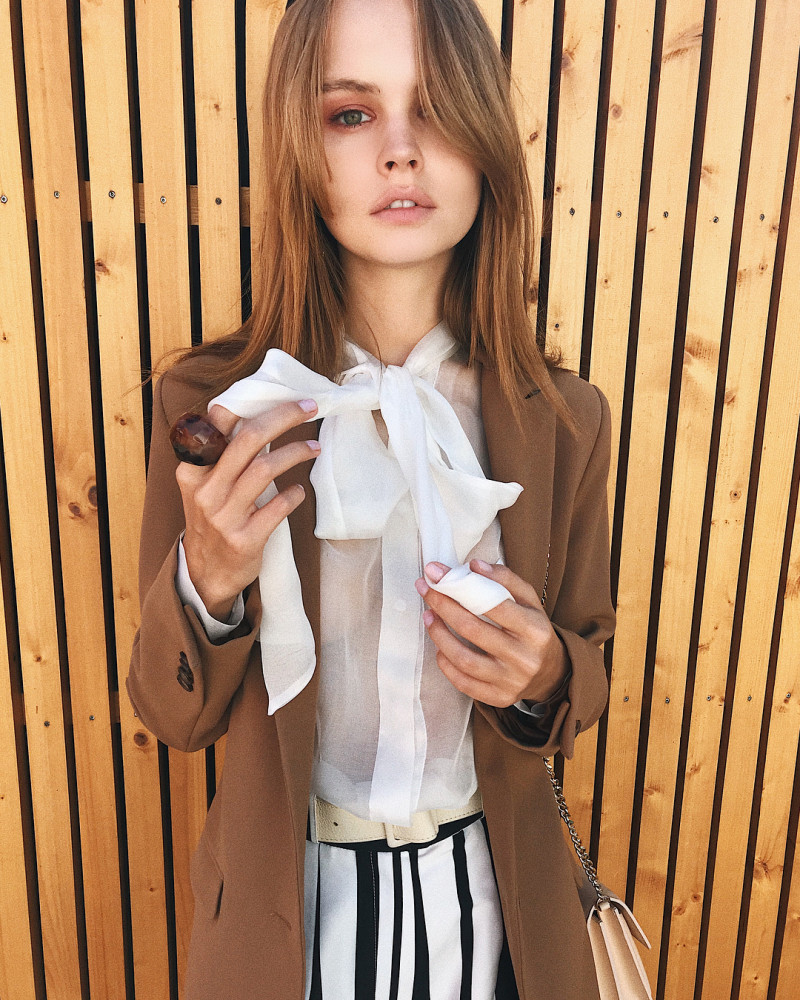 Anastasiya Scheglova featured in  the Marie by Marie lookbook for Spring/Summer 2019