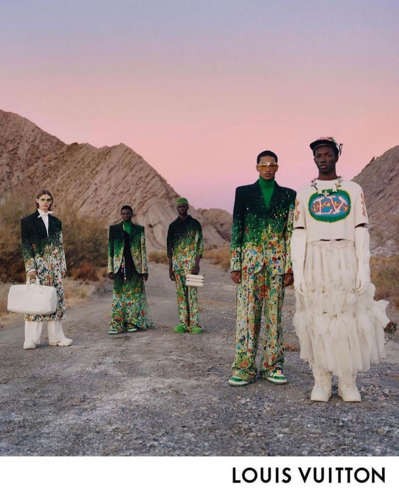 Ahmadou Gueye featured in  the Louis Vuitton Louis Vuitton S/S 2023 Men\'s Campaign advertisement for Spring/Summer 2023