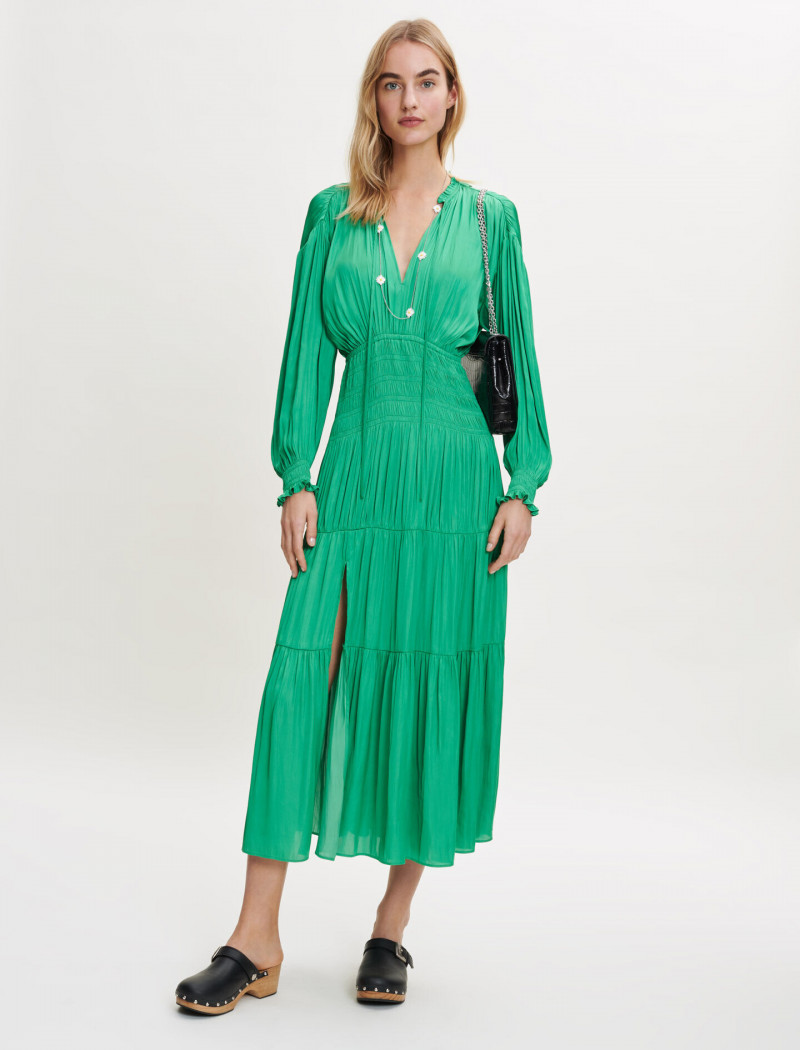 Maartje Verhoef featured in  the Maje catalogue for Spring/Summer 2022