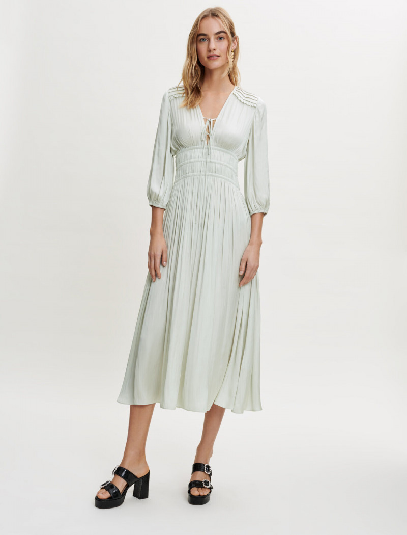 Maartje Verhoef featured in  the Maje catalogue for Spring/Summer 2022