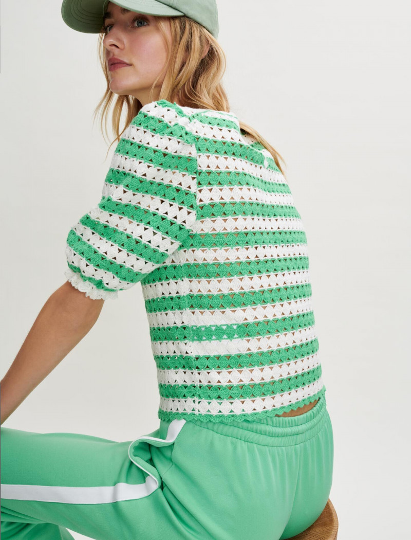 Maartje Verhoef featured in  the Maje catalogue for Spring/Summer 2022