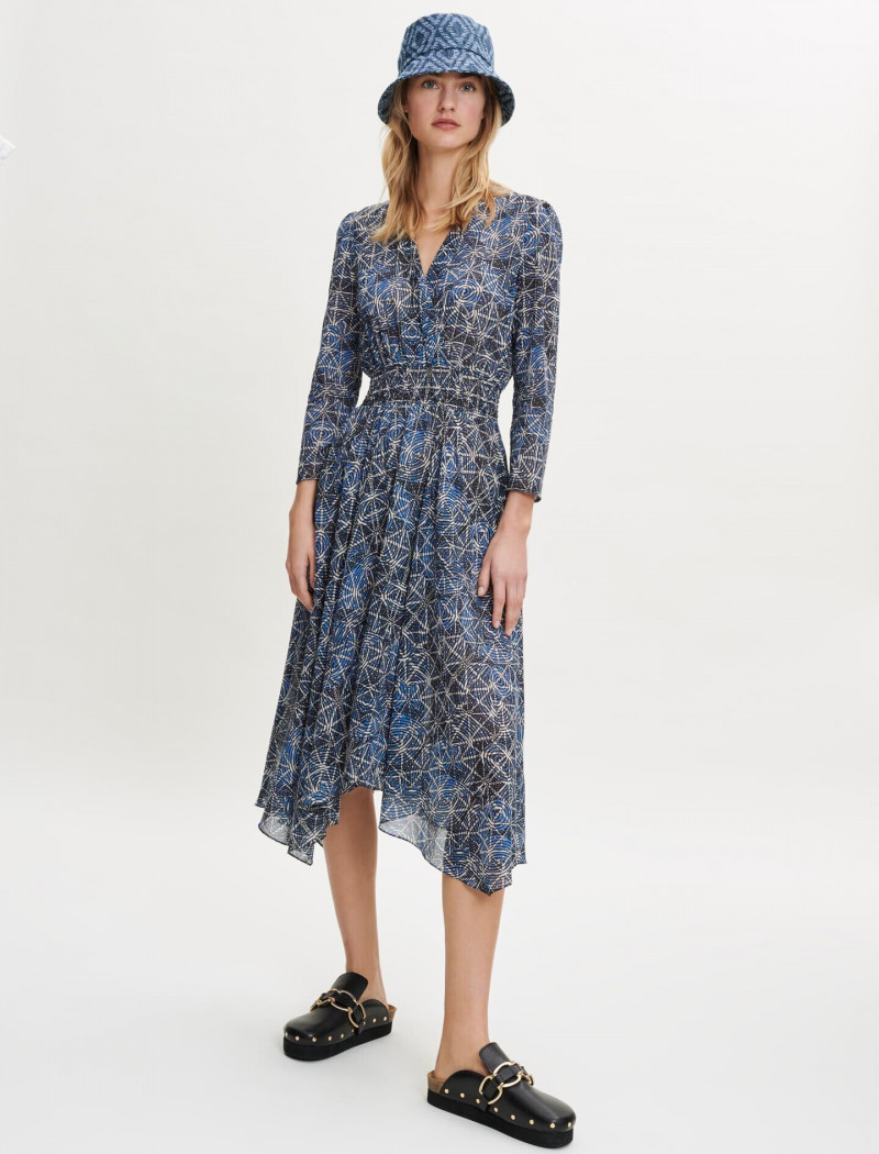 Maartje Verhoef featured in  the Maje catalogue for Spring/Summer 2022