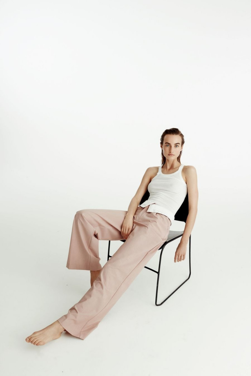 Maartje Verhoef featured in  the Naked Cashmere Naked Layers lookbook for Summer 2022