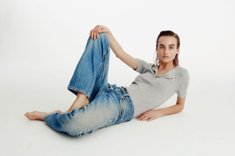 Maartje Verhoef featured in  the Naked Cashmere Naked Layers lookbook for Summer 2022