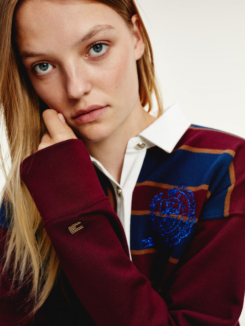 Roos Abels featured in  the Tommy Hilfiger catalogue for Autumn/Winter 2021