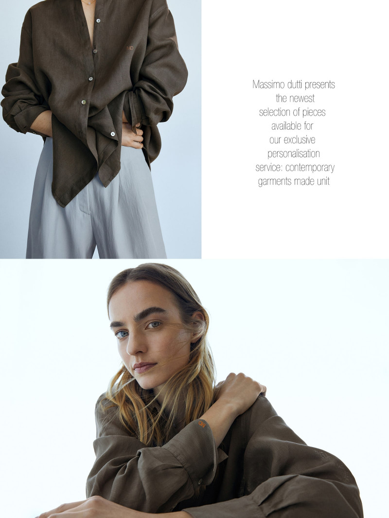 Maartje Verhoef featured in  the Massimo Dutti lookbook for Spring/Summer 2021