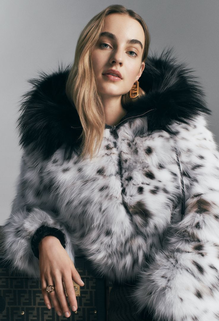 Maartje Verhoef featured in  the Fendi Fur lookbook for Autumn/Winter 2021