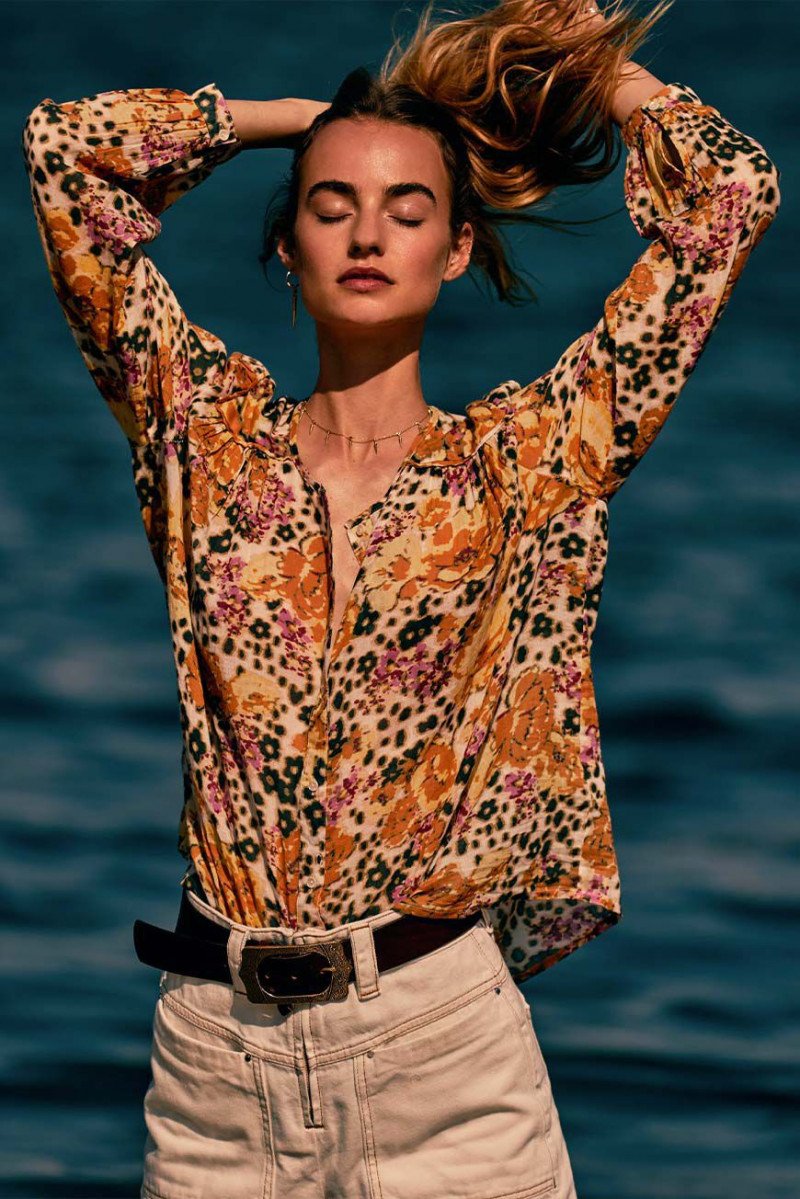 Maartje Verhoef featured in  the ba&sh La Plage advertisement for Summer 2021