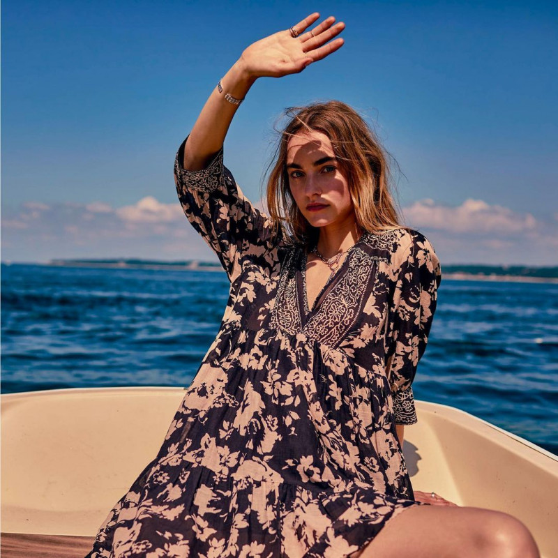 Maartje Verhoef featured in  the ba&sh La Plage advertisement for Summer 2021