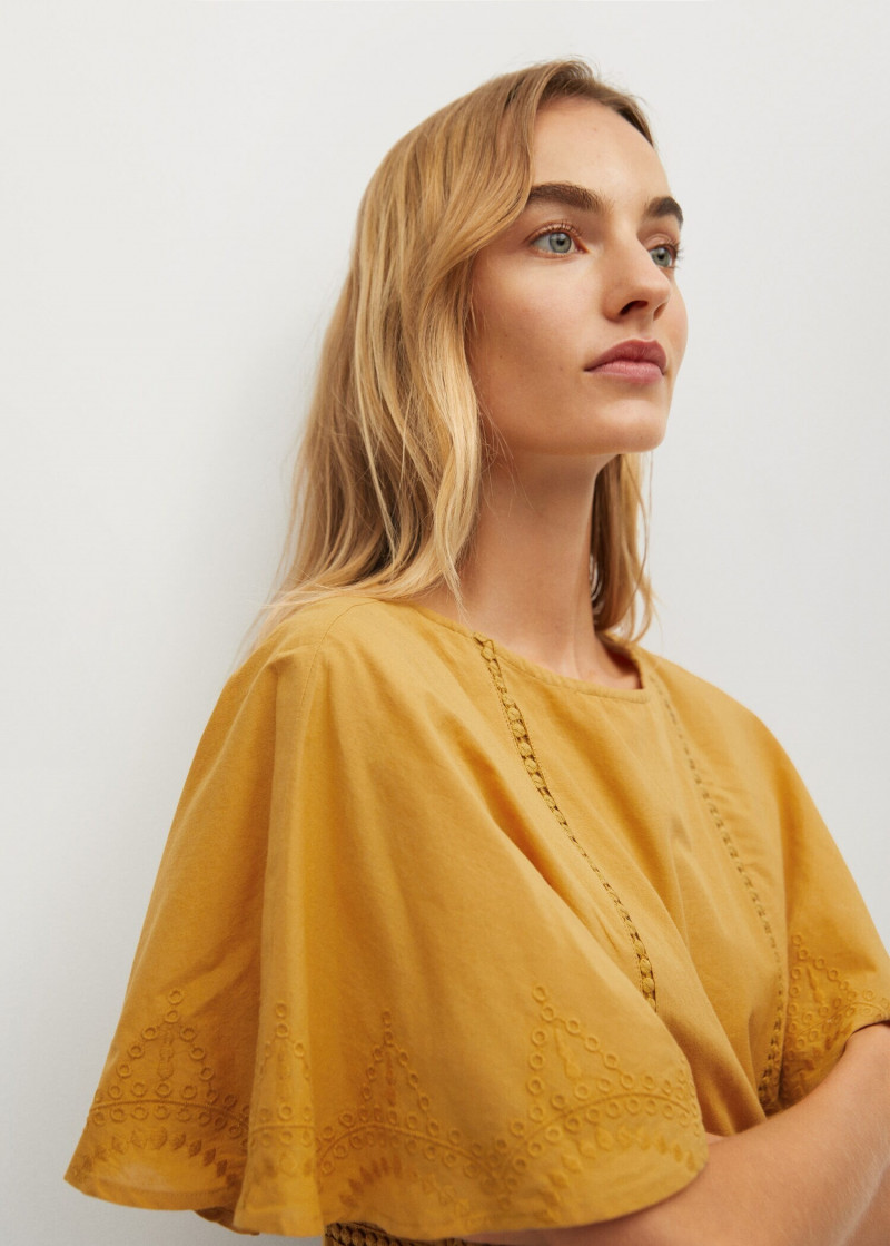 Maartje Verhoef featured in  the Mango catalogue for Spring/Summer 2021