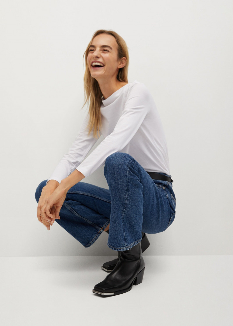 Maartje Verhoef featured in  the Mango catalogue for Spring/Summer 2021