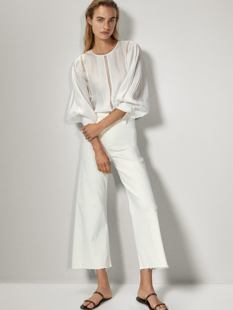 Maartje Verhoef featured in  the Massimo Dutti catalogue for Pre-Fall 2020
