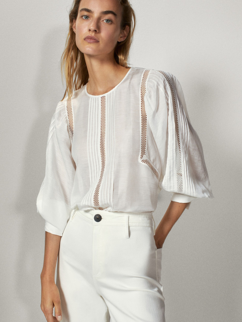 Maartje Verhoef featured in  the Massimo Dutti catalogue for Pre-Fall 2020