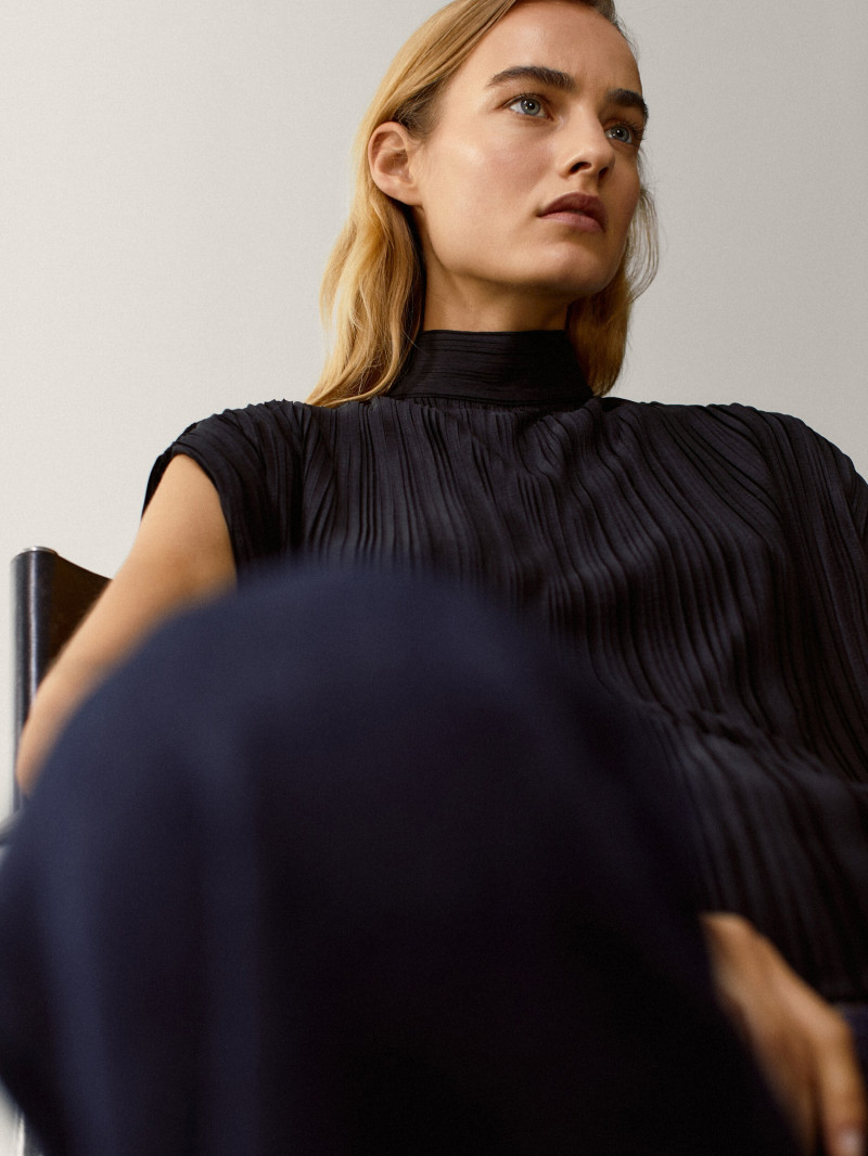 Maartje Verhoef featured in  the Massimo Dutti catalogue for Fall 2020