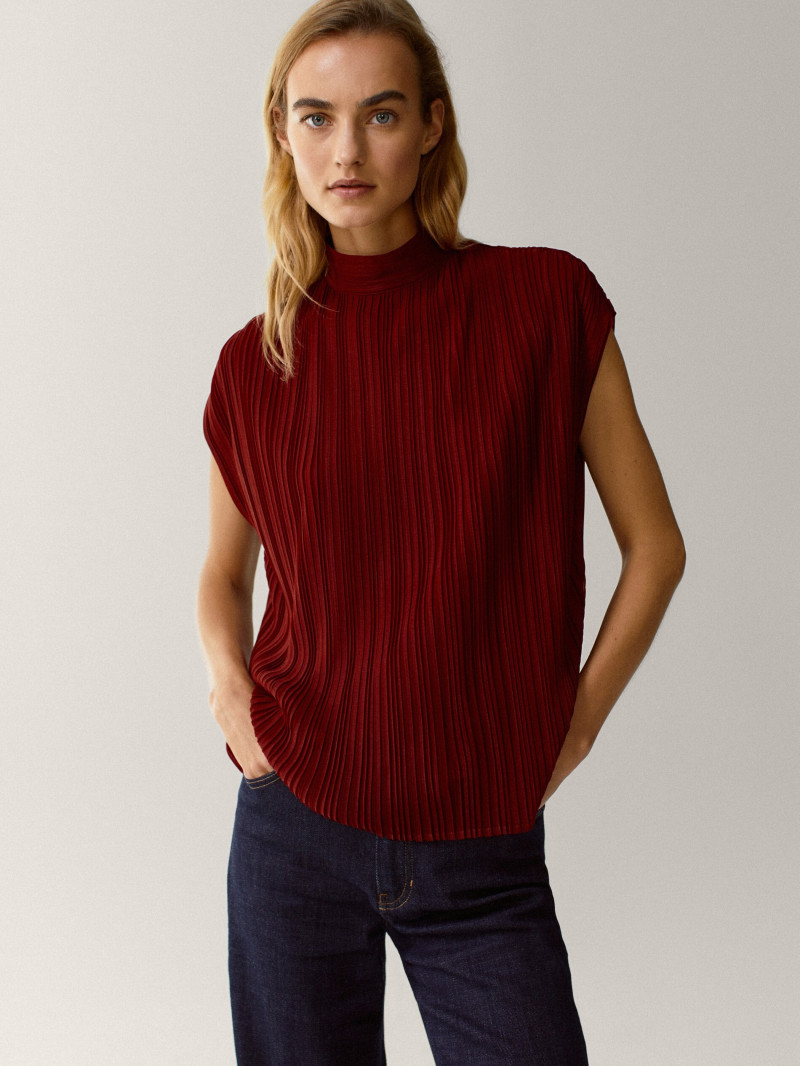 Maartje Verhoef featured in  the Massimo Dutti catalogue for Fall 2020