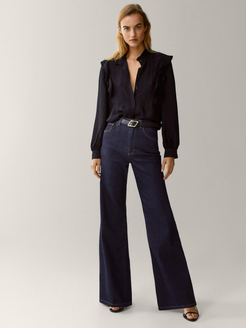 Maartje Verhoef featured in  the Massimo Dutti catalogue for Fall 2020