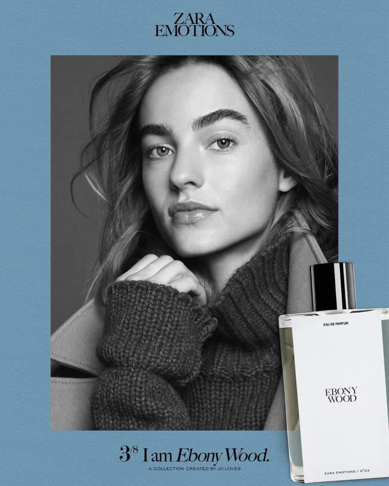 Maartje Verhoef featured in  the Zara Emotions Fragrance advertisement for Autumn/Winter 2020