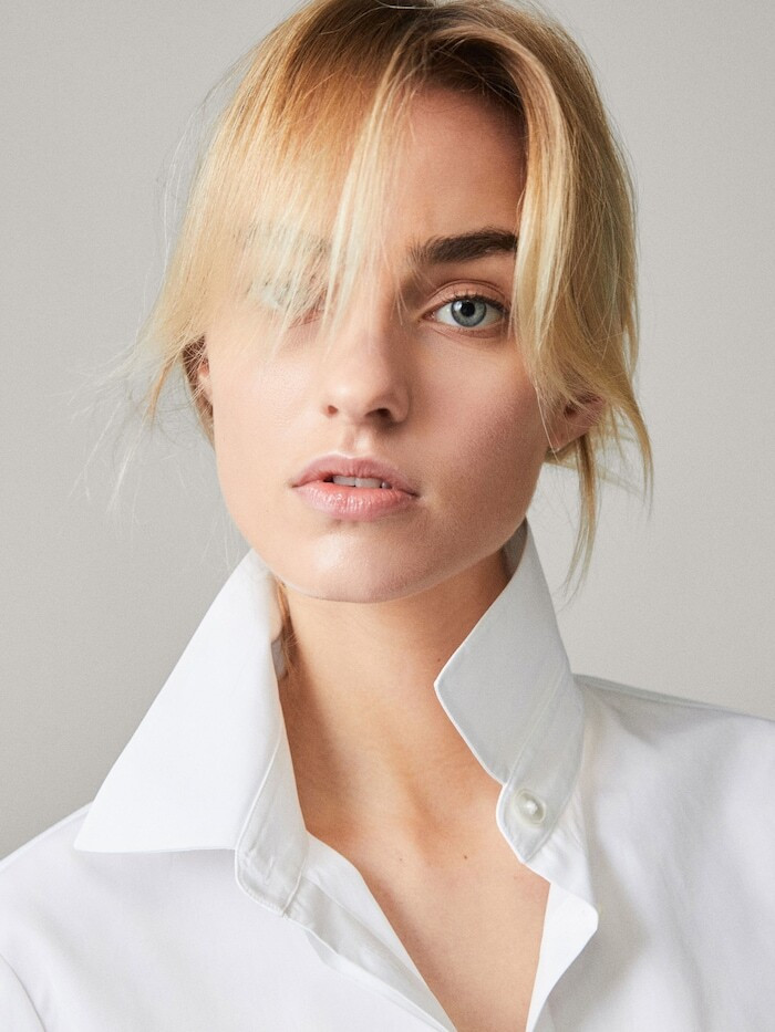 Maartje Verhoef featured in  the Massimo Dutti catalogue for Spring/Summer 2019