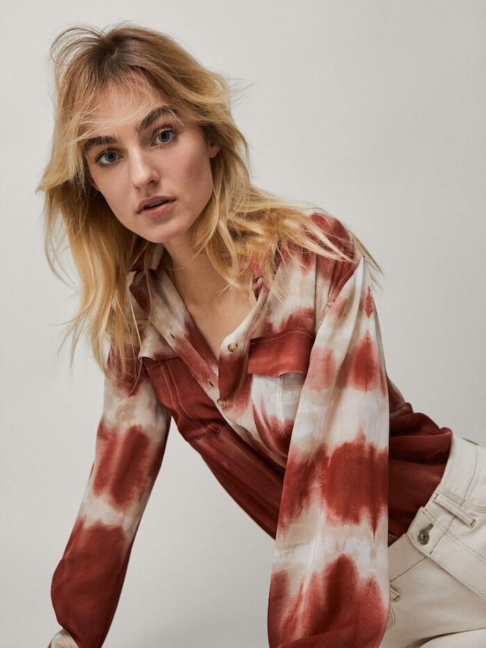 Maartje Verhoef featured in  the Massimo Dutti catalogue for Spring/Summer 2019