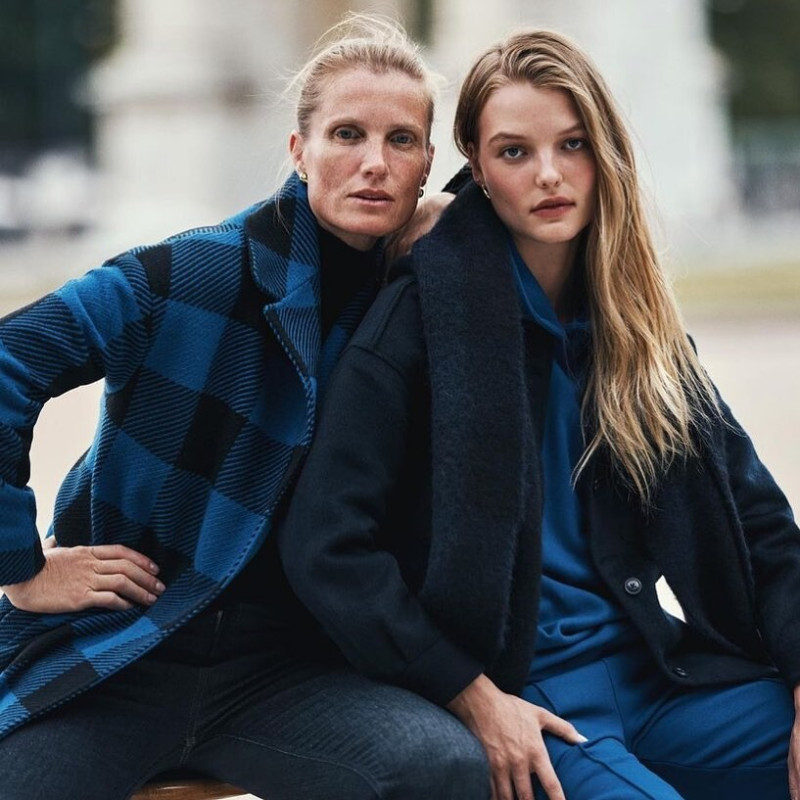 Roos Abels featured in  the Stefanel advertisement for Autumn/Winter 2021